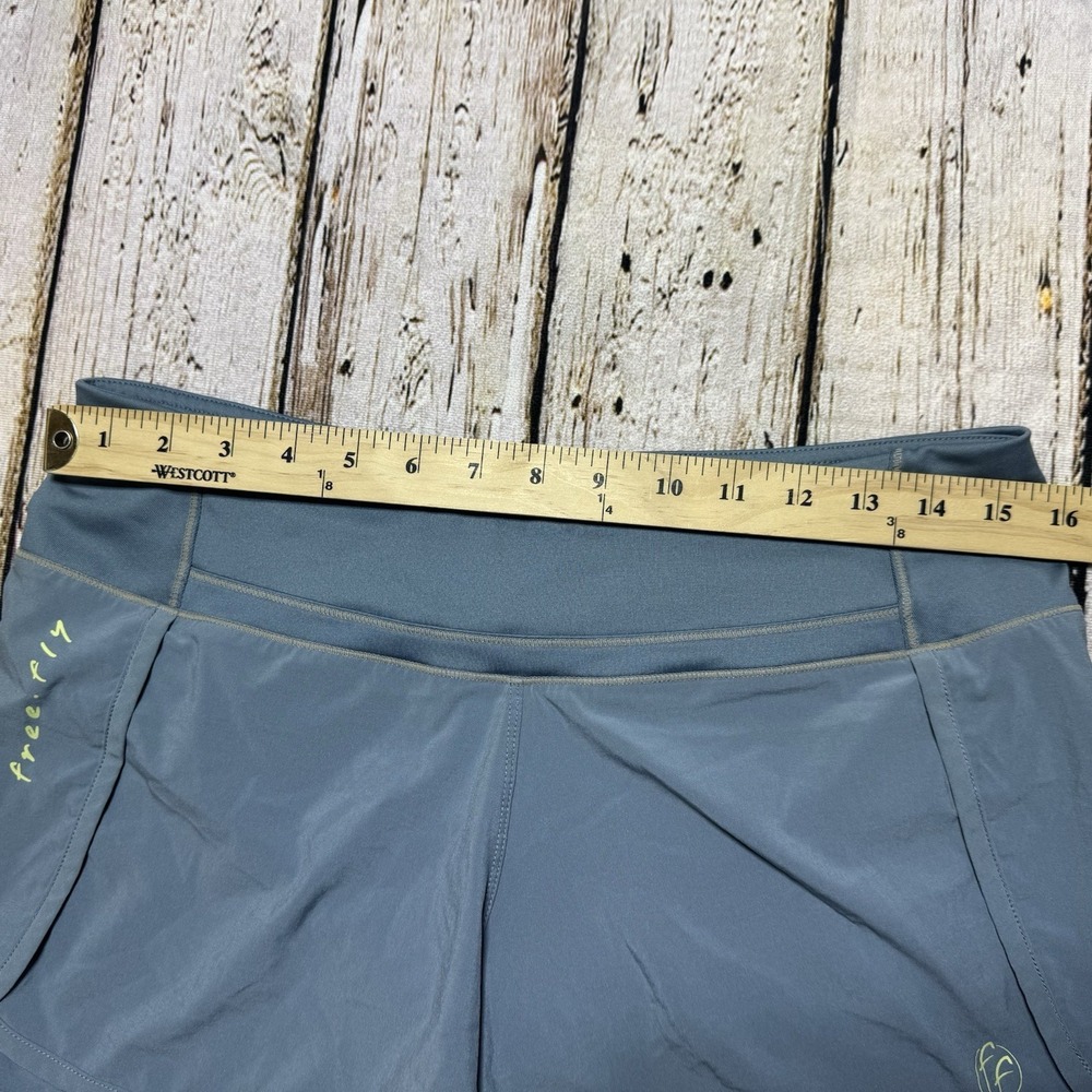 Free Fly Bamboo Lined Built In Brief Athletic Short Women's M Blue Running Gym - Picture 3 of 6